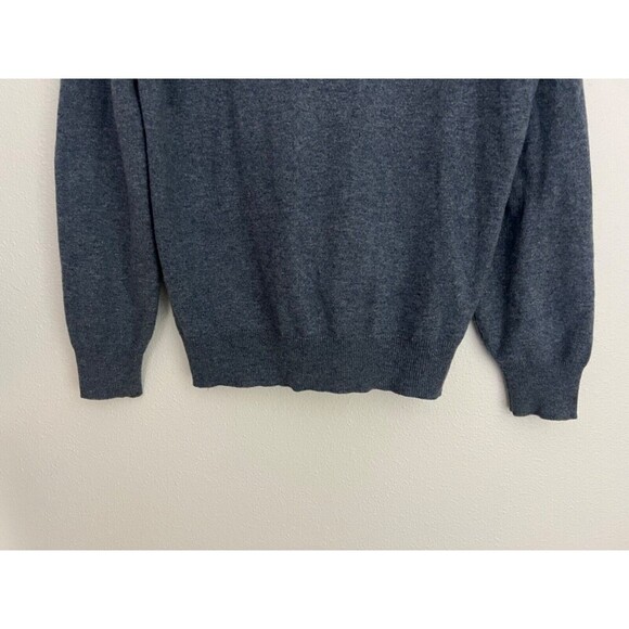 Brunello Cucinelli Men's Blue Cashmere Sweater V-Neck Size Small - Picture 7 of 8